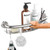 Brushed Nickel Grab Bar with Storage Shelf, Grab Bar for Bathtub and Shower