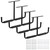 Overhead Garage Storage Hooks Rack Ceiling Mounted, Heavy Duty Utility Hooks Ladder Hangers for Pipe, Lumber, Fishing Rod and Ski Board | 4 Pack Black