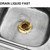 LASSHSWA Kitchen Sink Strainer Stainless Steel, Kitchen Sink Drain Strainer, Gold Sink Strainers for Kitchen Sinks with Large Wide Rim 4.5" Diameter (2 PCS)