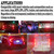 2 Pack 10" 15 LED Trailer Identification Light 9 to 30-volt, LED Stop Turn Tail Light Assembly Third Brake Bar Strip Rear Marker Light IP67 Waterproof for Heavy Duty Marine Boats Trucks Pickups