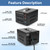 5000W Voltage Transformer Step Up/Down, 110V/220V Voltage Converter, Manual Rewiring Switch, Dual LCD Display, 6 Outlets, Resettable Circuit Breaker Protection for Home Industrial Overseas Use