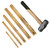 Brass Punch Set,5 Piece Brass Drift Pin Punch Set, 67003 Brass Drift Punch.