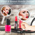 Queekay Magnifying Double Side Hand Makeup Mirror with Stand, 1x/10x