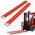 60" Pallet Forklift Extensions with Glove, Heavy Duty Forklift Fork Extensions Steel, 4000 Lbs Capacity, 4.5" - 5" Width,1 Pair, Easy Installation for Forklift Trucks, Red