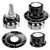 Taiss 2pcs RV24YN20S 10K Potentiometer Single Turn Carbon Film Rotary Taper Potentiometer Used for Inverter speed regulation Motor speed control + 2pcs A03 knob + 2pcs dials (B103 10K ohm)
