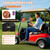 AIPSET 36 Hrs Long Runtime Golf Cart Fan 7-Inch Large Battery Powered Golf Fan w/3 Speeds & LED Bright Light, Remote Control, w/Hang Hook, Can Charge Your Phone, Stay Firmly, 2 PCS