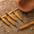 WILLBOND 5 Pcs Linocut Carving Tools Set Triangular Linoleum Various Sizes Wood Carving Knife Chisel V Shaped Tools for Linocut Printmaking Woodcarving(Slanted)