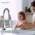 Universal Kitchen Faucet Head Replacement, 3 Modes, 15 Adapter Kit, Chrome