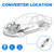 Yeoflagtrade 2.5 Inch Catalytic Converter 1 Pcs High Flow Universal Catalytic Convert Inlet Outlet 2.5" Catalytic, Direct-Fit Catalytic Convertor with O2 Port (EPA Compliant)