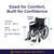 Drive Medical Silver Sport 1 Folding Transport Wheelchair, Black