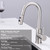 Bar Faucet with Pull Out Sprayer Single Hole, JXMMP Single Handle Stainless Steel Brushed Nickel Bar Sink Faucets with Sprayer, Modern Small Kitchen Sink Faucet with cUPC Supply Hose