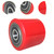YWMJZEU 2 Pieces Roller Wheel with Bearings, PU, 80mm x 70mm, Forklift & Hand Truck Wheels