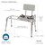 DMI Tub Transfer Bench and Shower Chair with Non Slip Aluminum Body, FSA Eligible, Adjustable Seat Height and Cut Out Access, Holds Weight up to 400 Lbs, Bath and Shower Safety, Transfer Bench