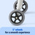 Medline Lightweight Two Button Folding Walker with 5" Wheels, Aluminum Frame Supports up to 300 lbs