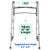 Medline Lightweight Two Button Folding Walker with 5" Wheels, Aluminum Frame Supports up to 300 lbs