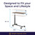 Drive Medical Overbed Table with Wheels, Woodgrain Top, Silver Vein