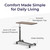 Drive Medical Overbed Table with Wheels, Woodgrain Top, Silver Vein