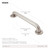 Moen Home Care Bathroom Safety 18 Inch Stainless Steel Handicap Grab Bar for Bathtub and Shower, Slip Resistant Finish, Elderly Assistance Product, Polished Brass, R8918P