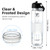 Fanhaw 32 oz Clear Water Bottle with Straw Lid - Tritan, BPA-Free, Lightweight, Wide Mouth, Leak-Proof, Perfect for Gym, Travel, School, Office, and Sports(Clear & Black)