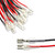 DaFuRui 30Pcs 6.3mm Double Head Crimp Terminal Wire 15Red+15Black 11.82"