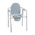 Drive Medical Folding Steel Bedside Commode Chair, 3-in-1, Gray