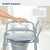 Drive Medical Folding Steel Bedside Commode Chair, 3-in-1, Gray
