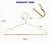 Amber Home 20 Pack Premium Matte Gold Aluminum Coat Hangers, 16.5” Extra Smooth & Durable Metal Shirt Dress Hanger, Light & Sturdy Metal Rack for Jacket Trouser Pant Slack