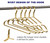 Amber Home 20 Pack Premium Matte Gold Aluminum Coat Hangers, 16.5” Extra Smooth & Durable Metal Shirt Dress Hanger, Light & Sturdy Metal Rack for Jacket Trouser Pant Slack