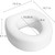 HealthSmart Enhanced Comfort 5" Raised (Round) Toilet Seat Risers for Seniors 5 Slip Resistant Pads FSA/HSA Eligible Padded Toilet Seat Elevation 15.7 x 15.2 x 6.1