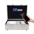 DYNAMI Aluminum Alloy Locking Storage Box, Silver Storage Lock Box With Carry Handle, Lockable Dorm Storage Trunk with Combination Lock,for Cash Laptop Precision Instruments,18 * 13 * 5in