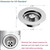 Vishui 2025 Upgraded 3 IN 1 Sink Drain Strainer, 304 Kitchen Sink Strainer, Universal Sink Stopper Kitchen Drain, Adjustable Filter Fits US Standard 3-1/2”Drain Hole, Anti-Clogging, Silver