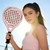 Padel Racket, Carbon Fiber Surface Padel Racquet, Lightweight, Ideal for Training/Matches (Pink)