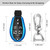 QBUC for Dodge Key Fob Cover with Keychain (Blue)