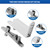 Xblwin Self Closing Door Pivot Hinges,Adjustable Speed,Heavy Duty Hinges for Wood Doors 360 Degree Shaft Stainless Steel Pivot Hinge System,304 Stainless Steel, (Self Closing L Shape)