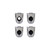 HUYILUN0104 Black 1 Lot Exterior Door Handle Cap Trim Compatible with Escalade Tahoe Sierra Yukon 2015-2018