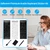 Arabic Keyboard Stickers[5 in 1],Arabic-English Keyboard Letter Replacement Sticker with White Letter/Black Background,Matte Vinyl Alphabet Sticker for Computer Laptop Notebook Desktop