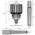 1/2" Drill Chuck with #1 (JT33-MT1) and #2 (JT33-MT2) Morse Taper Arbor