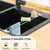XILIMEN Dish Cloth Holder for Kitchen Sink, Adjustable Over-The-Sink Dish Rag Rack, Metal Kitchen Racks Sink Brush Holder, Drying Rack for Dishcloths, Sponges, Brushes, and Bottles (1, Sliver)