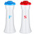 2 Pcs Plastic Salt and Pepper Shakers Set with Lid, Classic, Blue Red