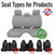 EDIETH Custom Bench Seat Cover Fit for Toyota Tacoma 2005 2006 2007 2008 2009 2010 2011 2012 2013 2014 Front Seat Heavy Duty Fabric for Truck Interior Protection- Gray