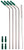 4 JUMBO 14" Stainless Steel 100 oz Straw + 4 Silicone Tips HUGE SUPER LONG Drinking Wide Insulated Whirley Travel Mug FOAM Truck Stop Cup (4 Jumbo Straws)