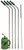 4 JUMBO 14" Stainless Steel 100 oz Straw + 4 Silicone Tips HUGE SUPER LONG Drinking Wide Insulated Whirley Travel Mug FOAM Truck Stop Cup (4 Jumbo Straws)