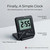 Digital Travel Alarm Clock - No Bells, No Whistles, Simple Basic Operation, Loud Alarm, Snooze, Small and Light, ON/Off Switch, 2 AAA Battery Powered, Black
