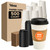 METAPRINT 500 Pack 16 oz Disposable Coffee Cups with Lids and Sleeves,White