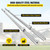VEVOR Linear Rail, 2 PCS SBR 20-2200mm, Linear Guideway Rail, and 4 PCS SBR20UU Square Type Carriage Bearing Blocks, Linear Guide Rails for Automated Machines Equipments and DIY CNC Routers