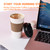 METAPRINT 500 Pack 12 oz Disposable Coffee Cups with Lids and Sleeves,White