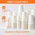 METAPRINT 500 Pack 12 oz Disposable Coffee Cups with Lids and Sleeves,White