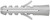 fischer S8 Universal Wall Anchors for Concrete and Solid Masonry, 5/16" x 1-9/16" (8 x 40 mm), Rimless Nylon, Two-Direction Expansion - 100 Anchors
