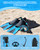 Aegend Snorkeling Gear Set for Kids - Anti-Fog Diving Mask, Adjustable Fins & Dry Snorkel, Full Snorkel Kit for Youth Swimming & Diving (Ages 5-15) (Black, S/M)