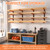 Mogbhw 4 Pack Lumber Storage Rack, Wall Mount Removable & Adjustable Lumber Rack with 8-Level Holds Up 1040 Lbs, Heavy Duty Metal Garage Wood Rack for Workshop, Basement, Indoor and Outdoor